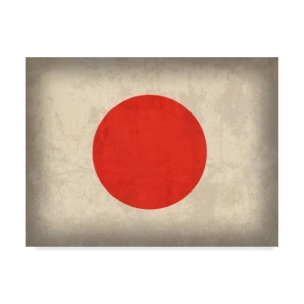 Red Atlas Designs 'Japan Distressed Flag' Canvas Art, 35x47, Trademark Fine Art, Mfr#: ALI40670-C3547GG